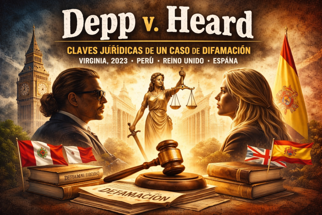 Depp v. Heard (Virginia, 2022): claves jurídicas de un caso de difamación y su lectura comparada con Perú, Reino Unido y España